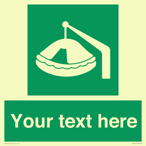 Custom sign Safe condition Davit-launched liferaft